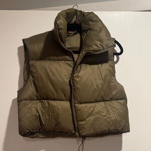 Olive Puffer Vest